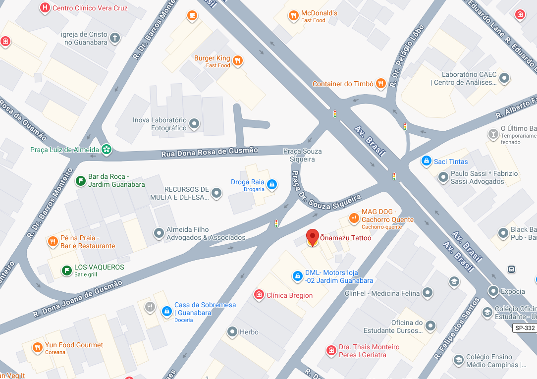 Mapa do Ōnamazu Tattoo Studio